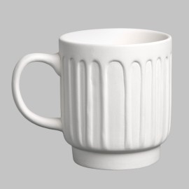 Fluted Cup - Stoneware Bisque  Fluted Cup - Stoneware Bisque